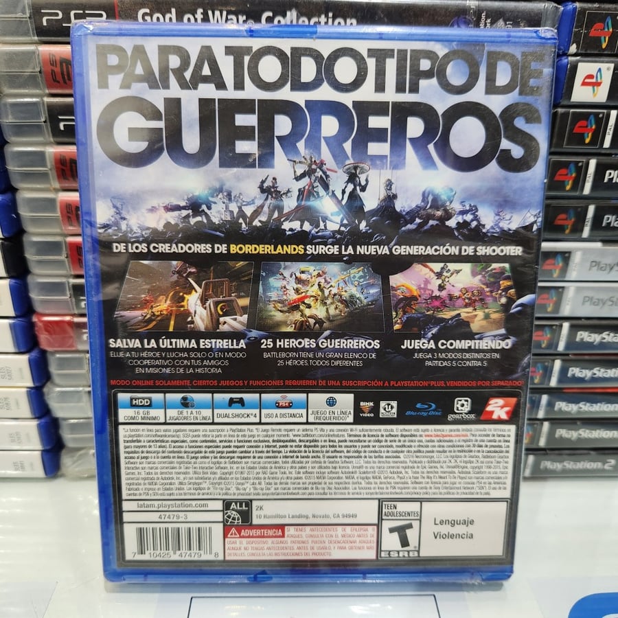 PS4 Battleborn has a note on the cover