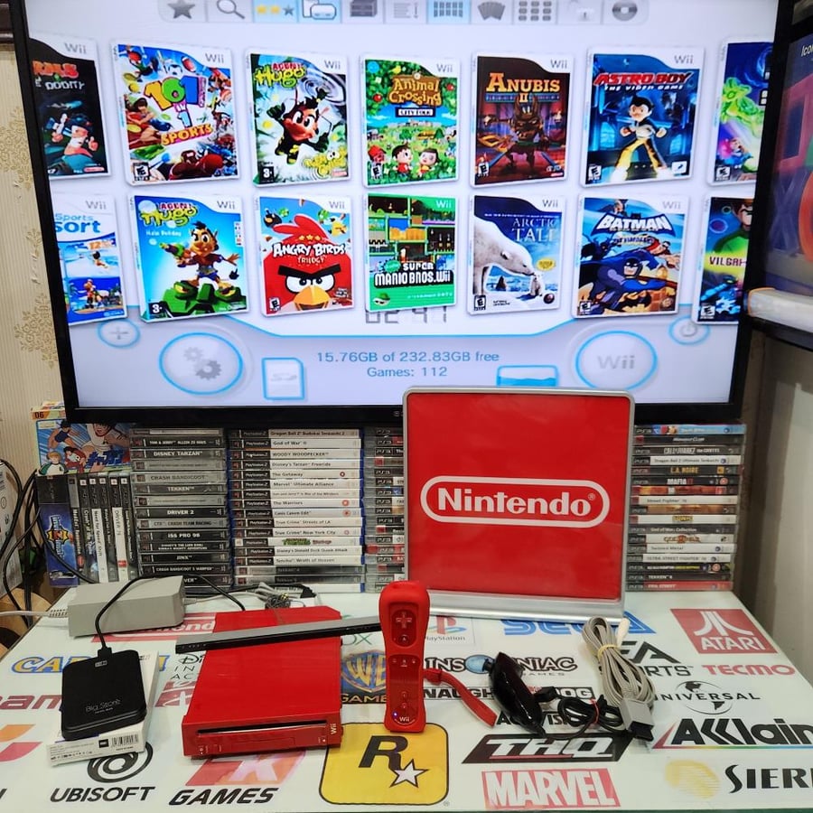 Wii جهاز وي مع ١١٠ العاب
