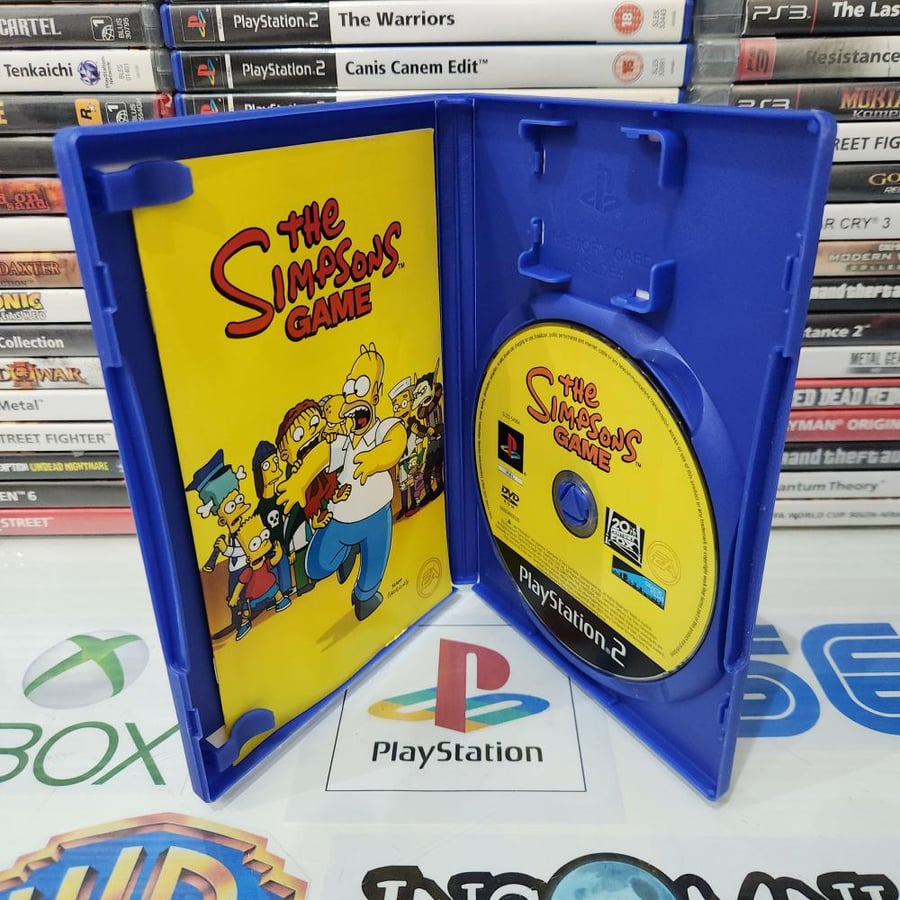 PS2 the Simpsons game يوجد ملاحظة بالغلاف