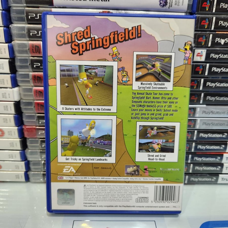 PS2 the Simpsons skateboarding