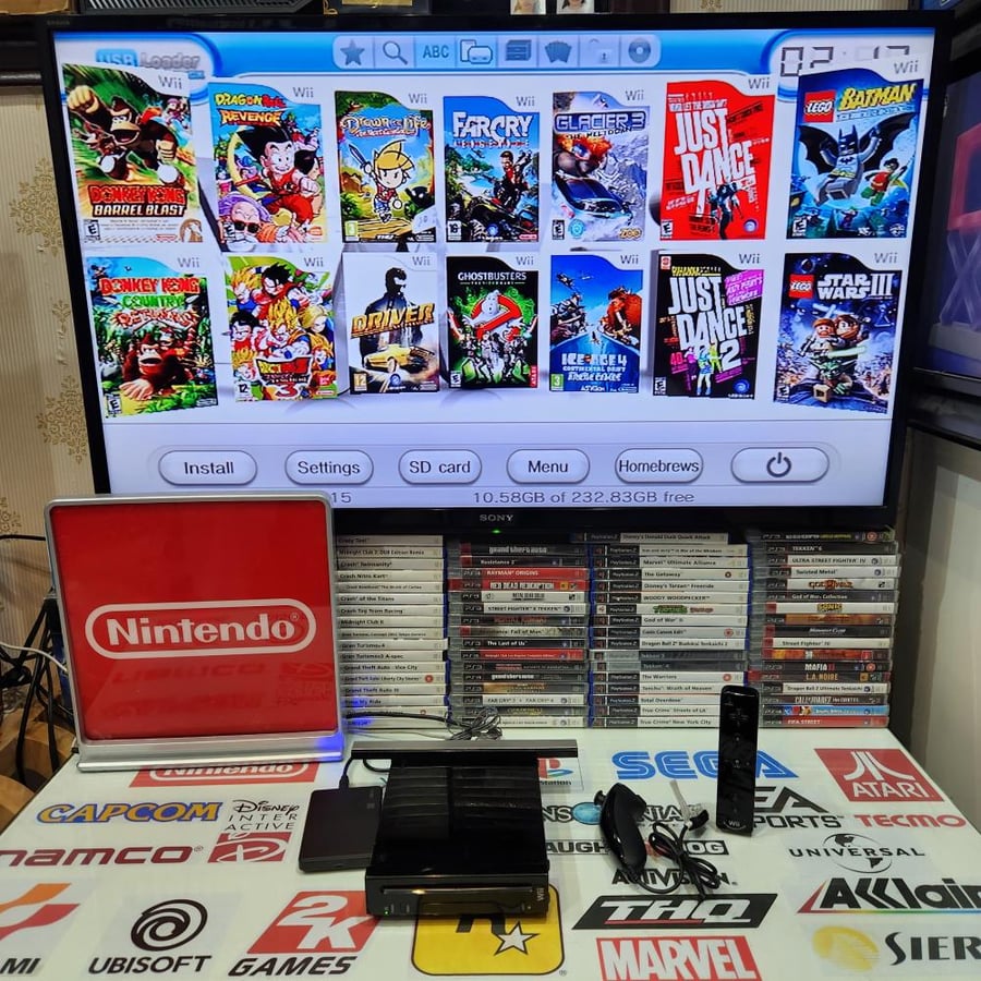 Wii جهاز وي مع ١١٠ العاب