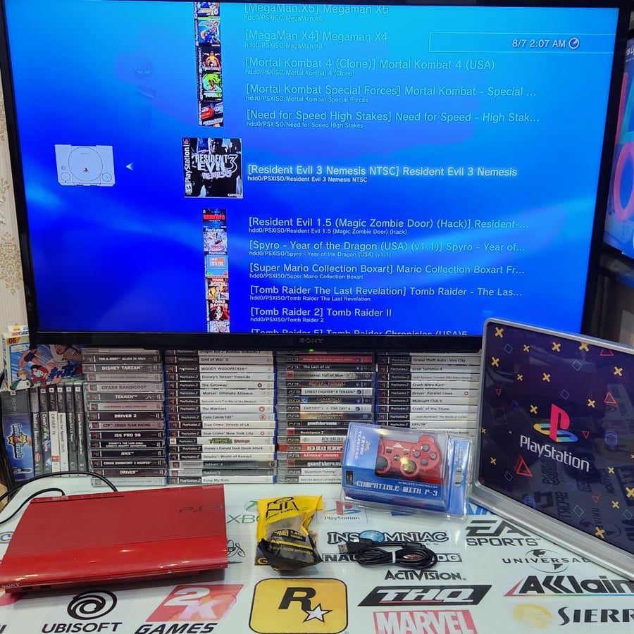 PS3 جهاز بلاستيشن ثري حجم ٥٠٠ قيقا مبرمج