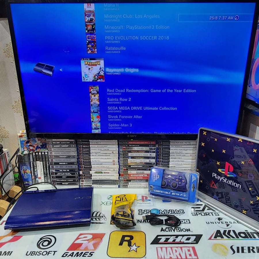 PS3 جهاز بلاستيشن ثري حجم ٥٠٠ قيقا مبرمج