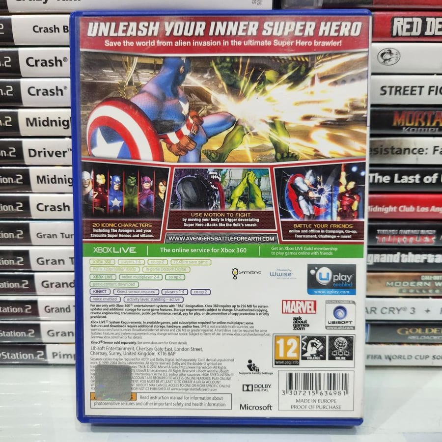 Xbox360 marvel avengers battle for earth