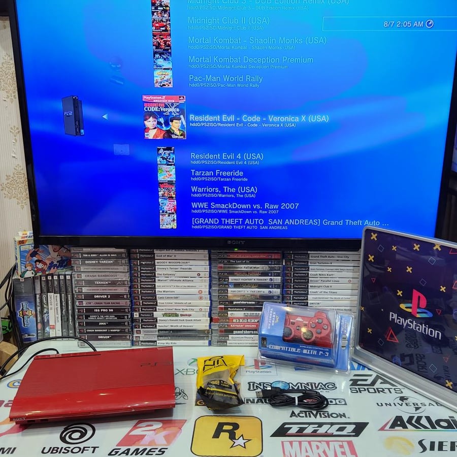 PS3 جهاز بلاستيشن ثري حجم ٥٠٠ قيقا مبرمج