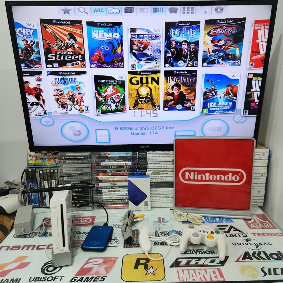 Wii جهاز وي مع ١٧٠ العاب