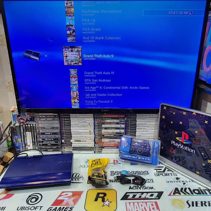 PS3 جهاز بلاستيشن ثري حجم ٥٠٠ قيقا مبرمج