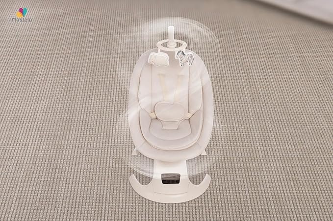 Smart Newborn Baby Rocking Chair – Electric Swing – Multifunctional Electric Baby Bed – Comfortable & Safe Seat with Safety Belt & Hanging Toys – Modern Design to Soothe and Sleep Infant