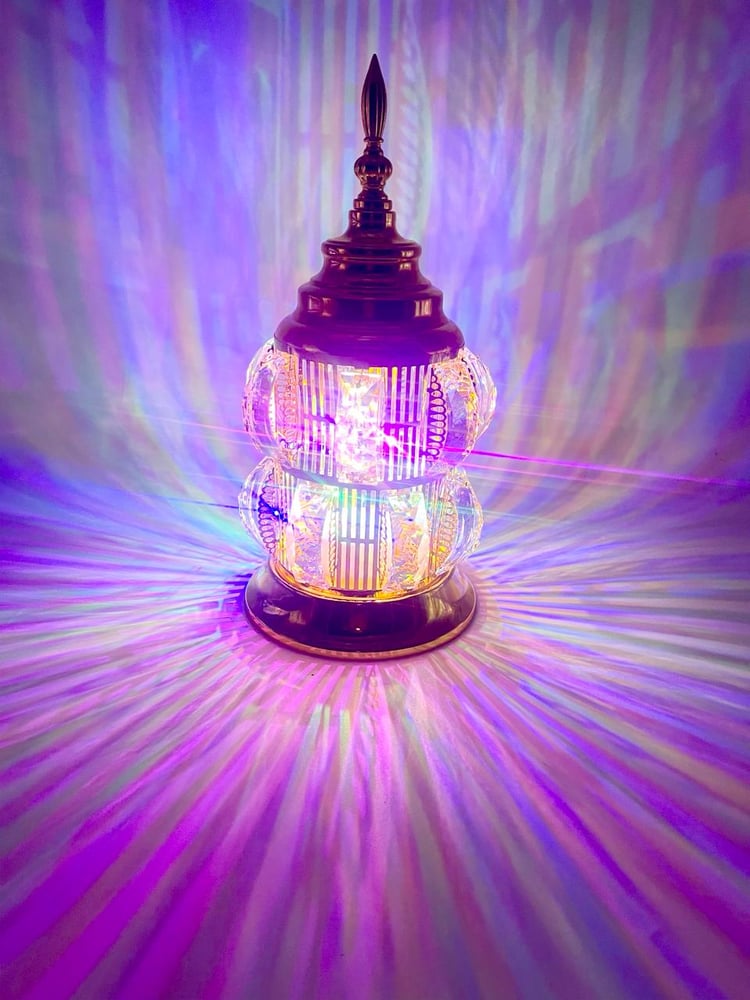 فانوس مأذنة ضوء دهبي كريستال 820-2 وانشودة مرحب مرحب يا هلال