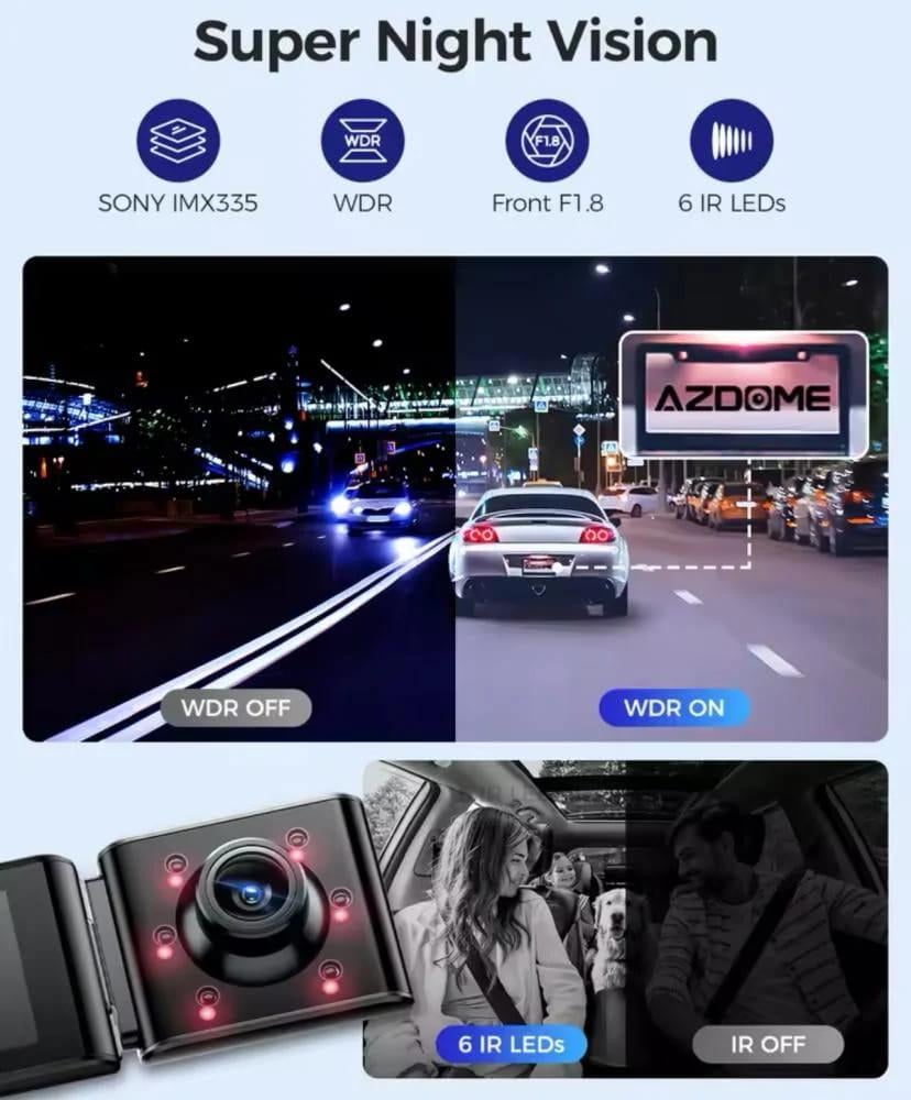 داش كام ازدوم AZDOME M550 MAX بدقة 4K