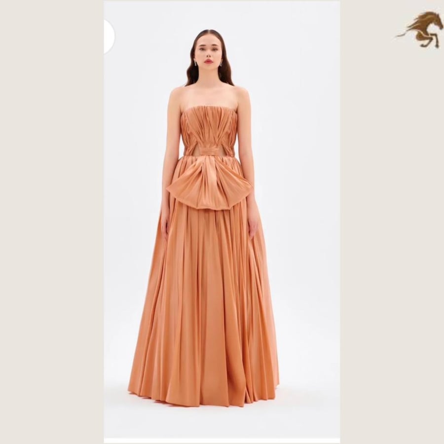 Orange evening dress
