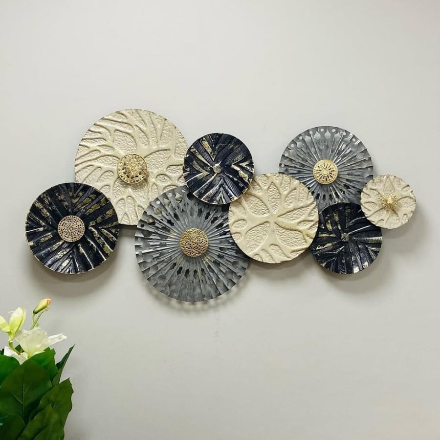 Colorful painted iron wall panel