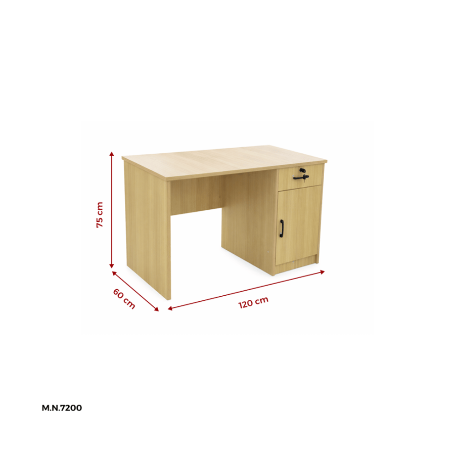 مكتب عمل مصنوع من خشب MDF بلون خشبي أنيق