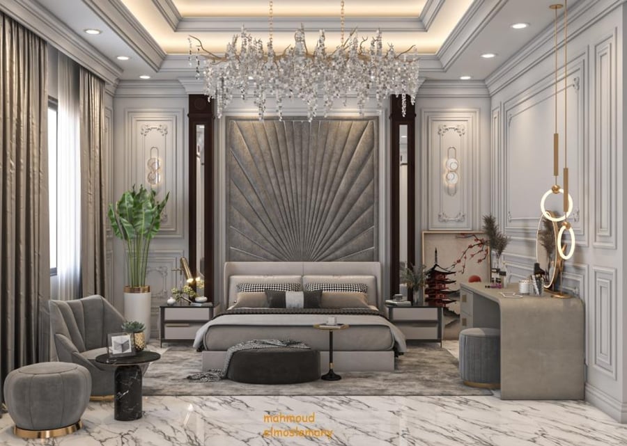 تصميم داخلي غرف النوم بتنسيق مريح