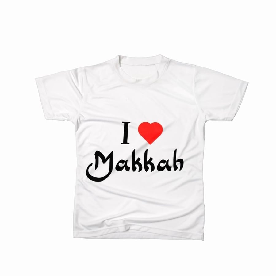 I Love Makkah T-Shirt with Modern Design and High-Quality Print