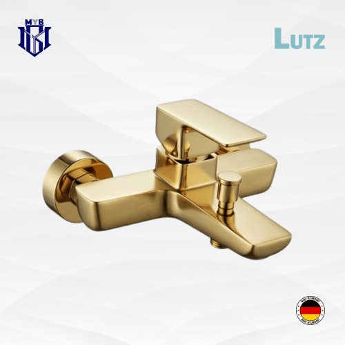 Lutz German bathtub and shower mixer with one handle - 5-year warranty (chrome/golden/black)