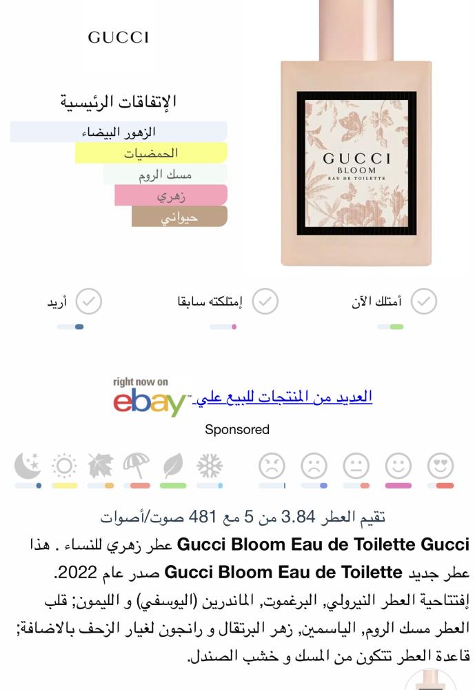 عطر ميني نسائي بلوم قوتشي او دو تولت 5 ML صب