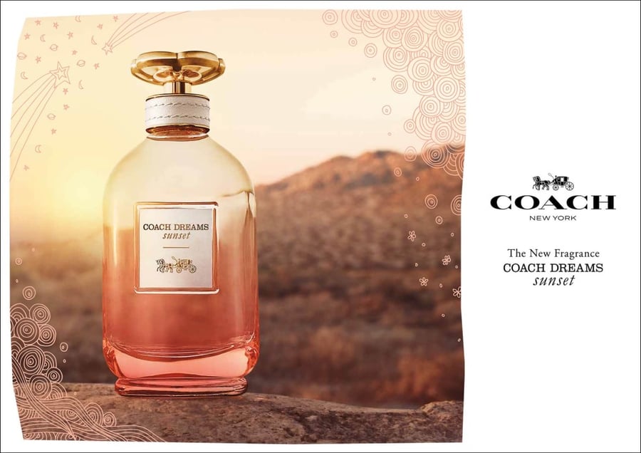 عطر ميني نسائي دريم صن سيت 7.5 ML بخاخ مع محفظة انبقة