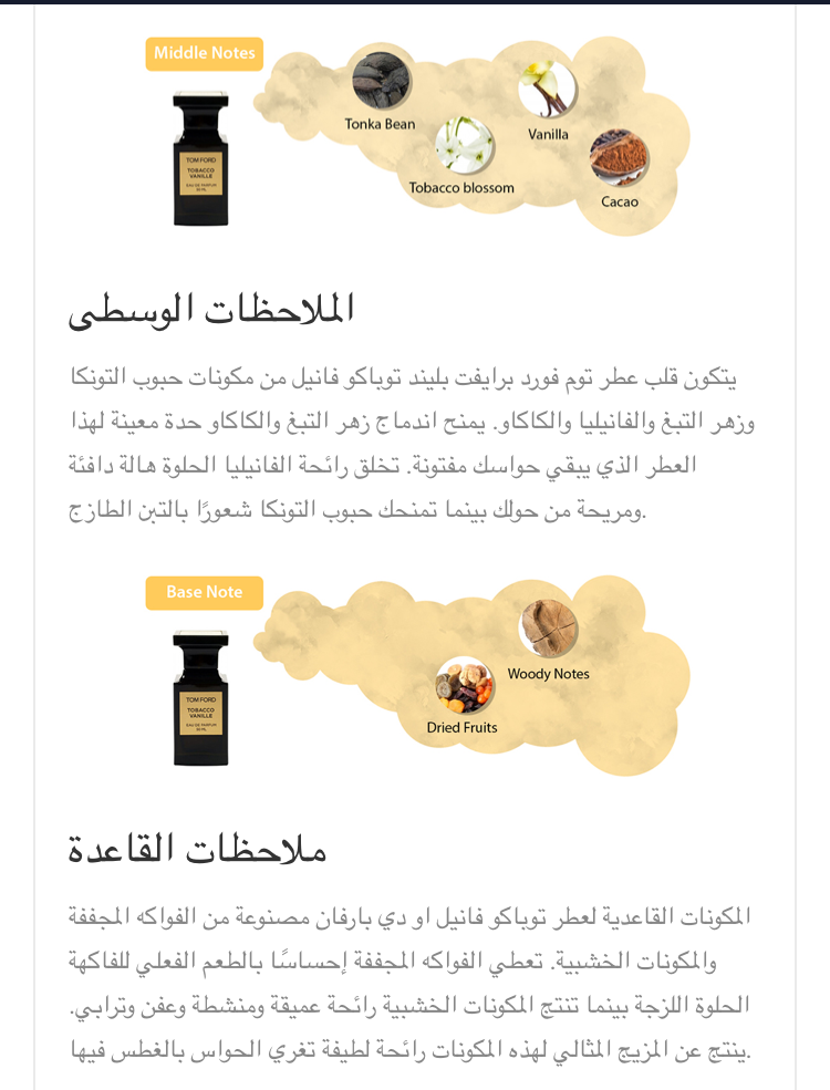 عطر نيش توباكوا فانليا توم فورد او دو برفيوم 100ML