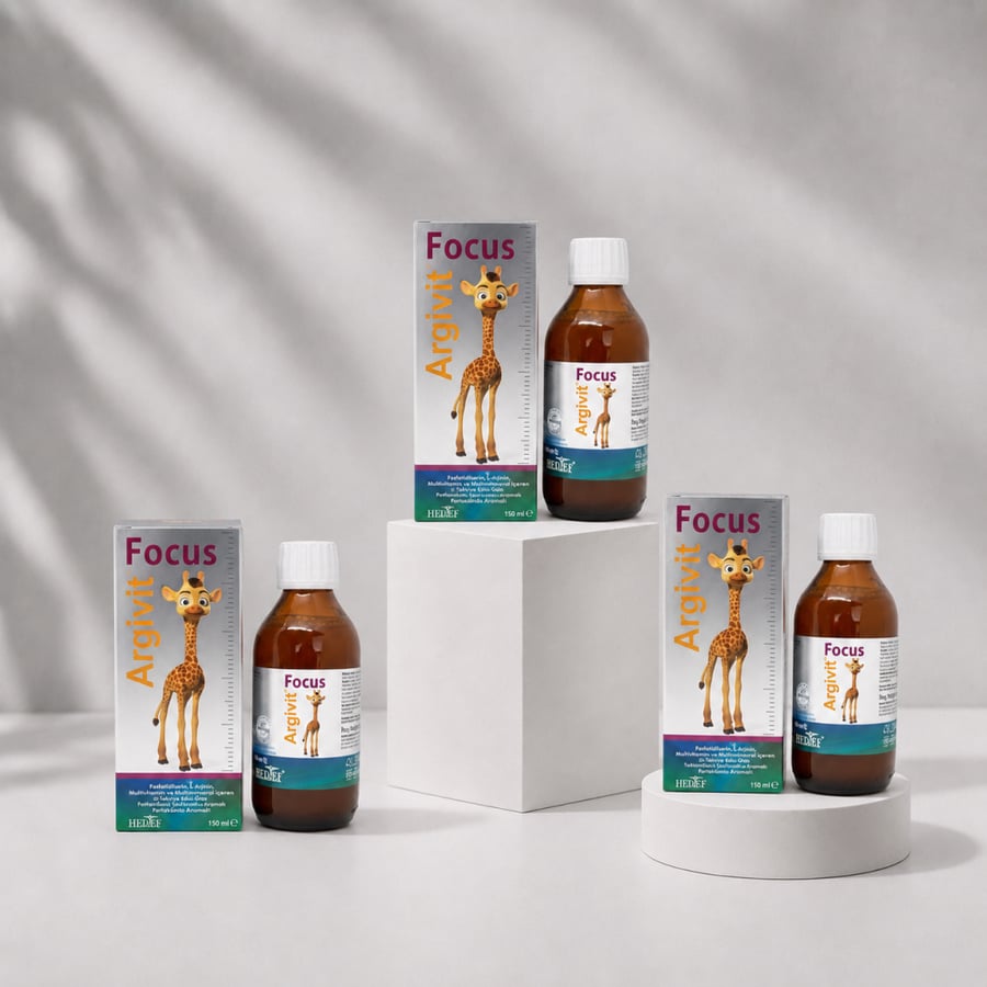 كورس 3عبوات شراب  Argivit focus ل3 شهور