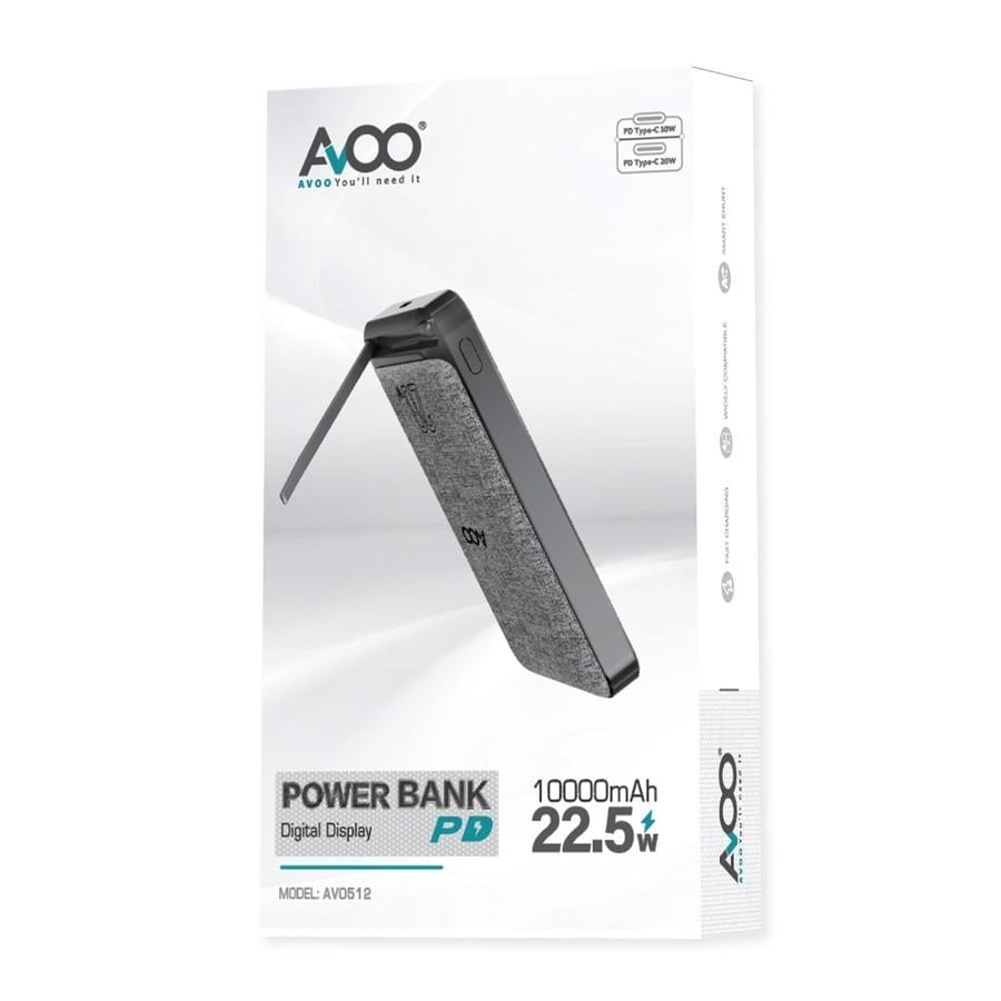 كيبل افو 2 متر تايب سي+ تايب سي 60 واط شحن سريع-AVO Lightning to USB-C Fast Charging Cable 60W (2m)