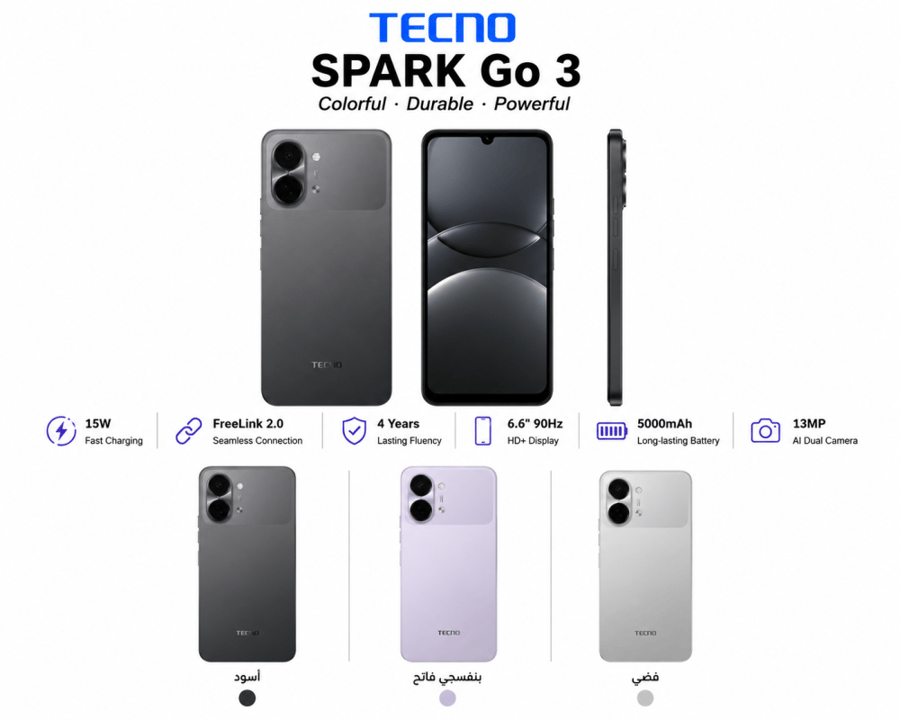 تكنو موبايل - TECNO SPARK GO 3 4R+128 GB