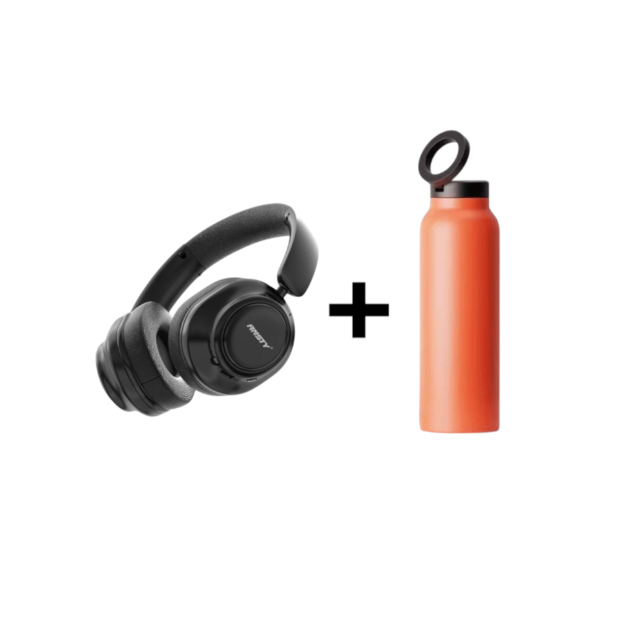 ATB water bottle with stand mug safe + Anastasia headphones