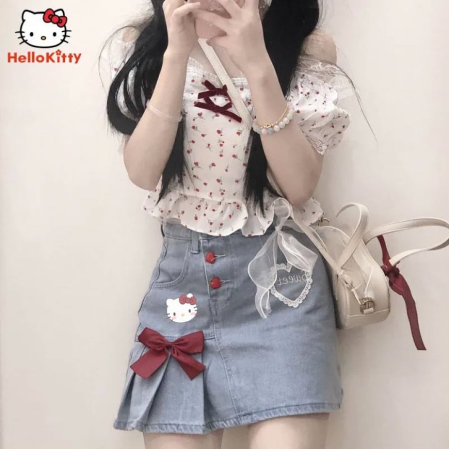 تنورة جينز هيلو كيتي  | Hello Kitty