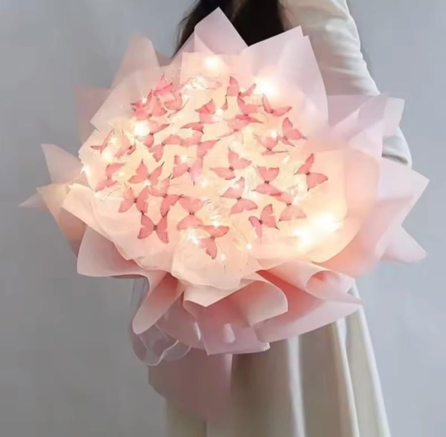 باقة الفراشات | butterfly flower bouquet