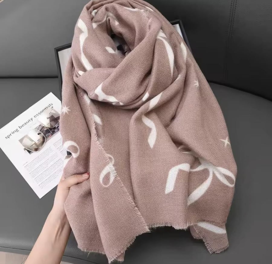 شال بينك بو| Scarf Bow