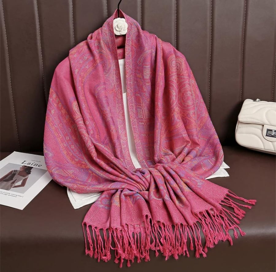 الشال الكشميري لايت بينك | Scarf