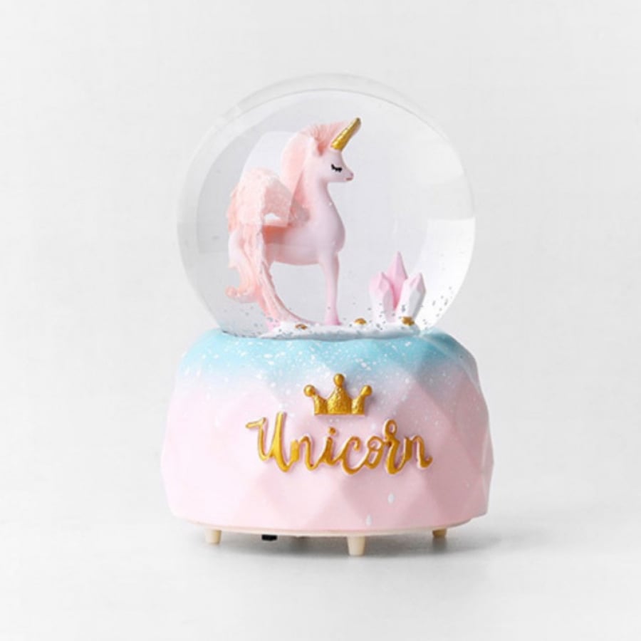صندوق موسيقى ثلجي وحيد القرن | Unicorn