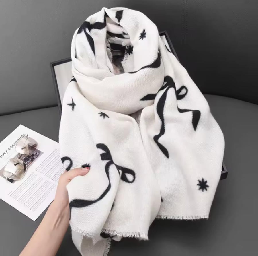 شال بينك بو| Scarf Bow