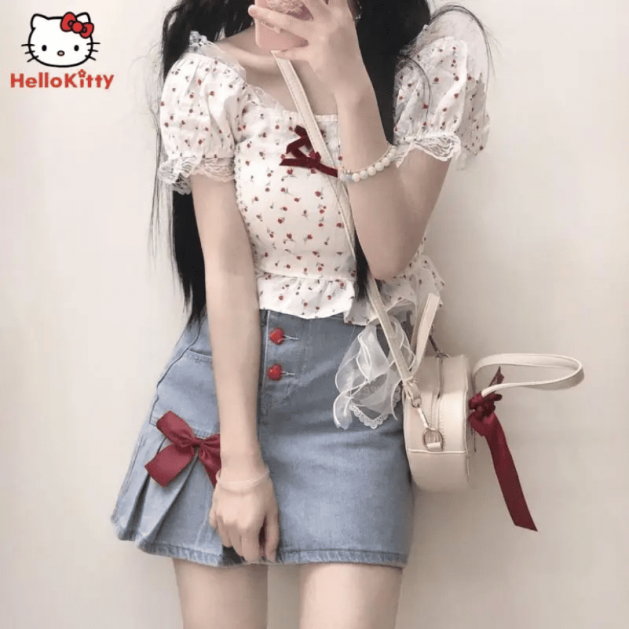 تنورة جينز هيلو كيتي  | Hello Kitty