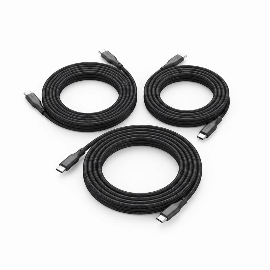 بكج 3 اسلاك بروميت – حزمة كابلات شحن ونقل بيانات متينة وسريعة (Promate 3-in-1 Cable Pack)