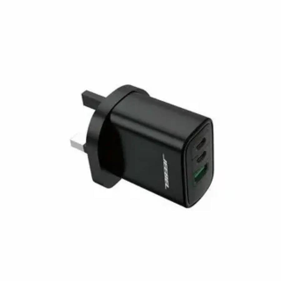 شاحن جداري سريع 65 واط بـ 3 منافذ (2PD + USB) من جيبيل (Jeebel 65W 2PD+USB Wall Charger)