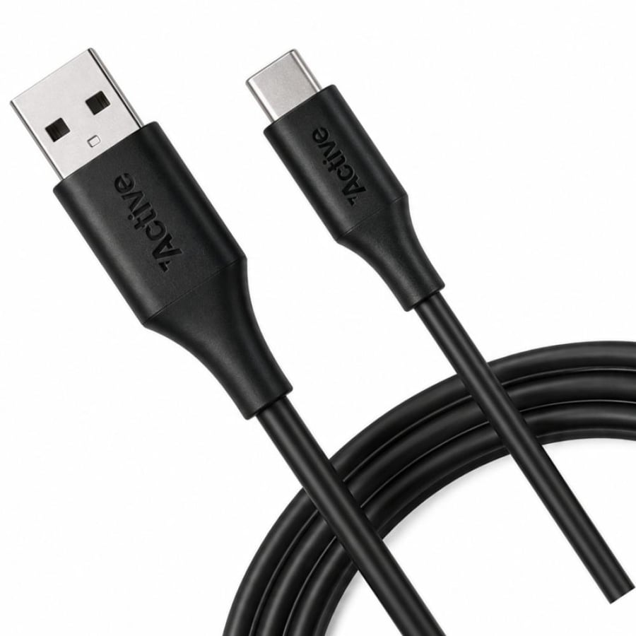 كيبل شحن يو اس بي إلى تايب سي بطول 1 متر AC-100 من أكتيف (Active USB-A to USB-C Cable 1M AC-100)