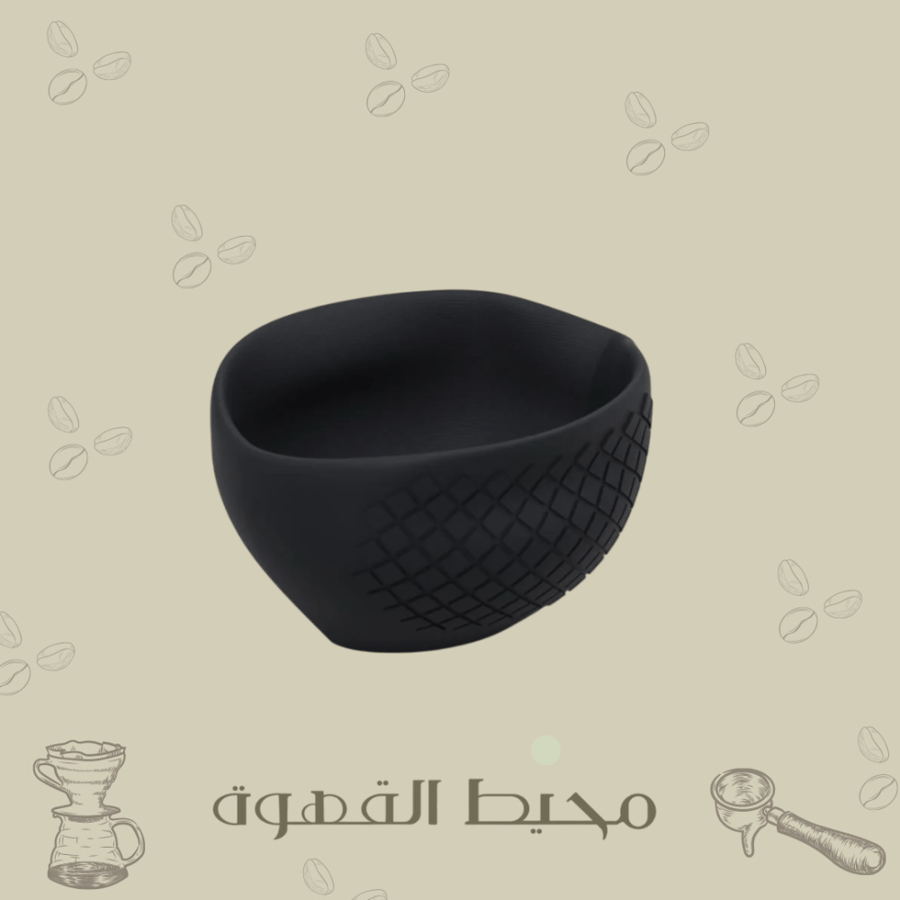 كوب وزن قهوة دائري أسود 3D