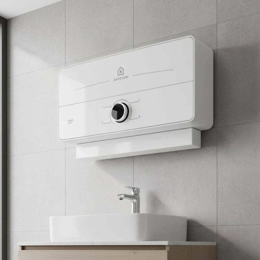 سخان فوري ARISTON أبيض بتصميم عملي