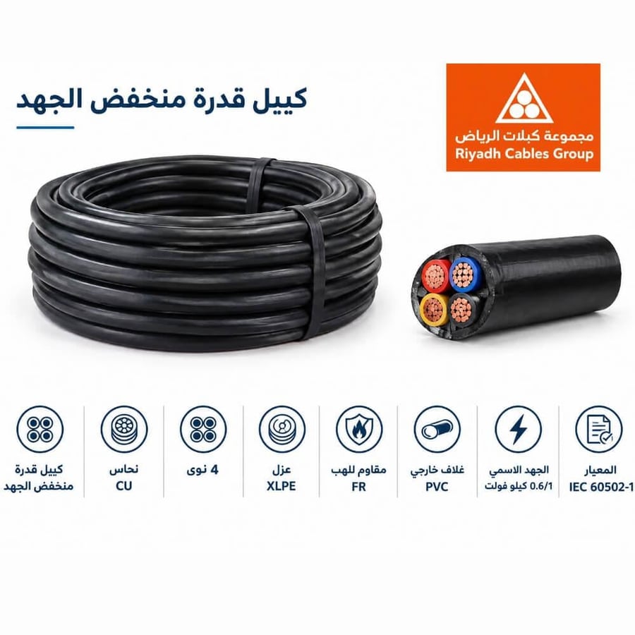 مواصفات كيبل قدرة منخفض الجهد