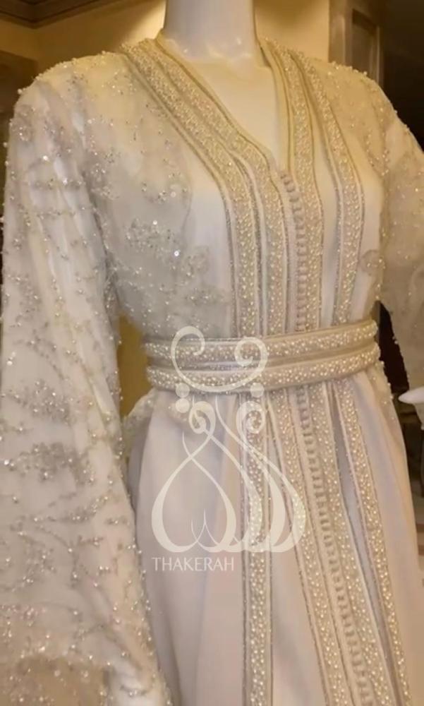 تكشيطة مغربية مناسبات سهرة - مشغول باللؤلؤ