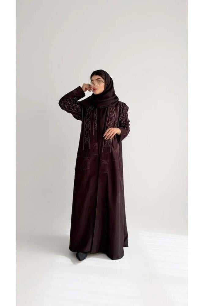 عباية بني بتطريز