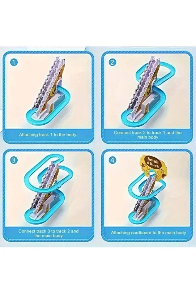 لعبة سباق مطاردة البط الضاحكة DIY مع إضاءة وموسيقى