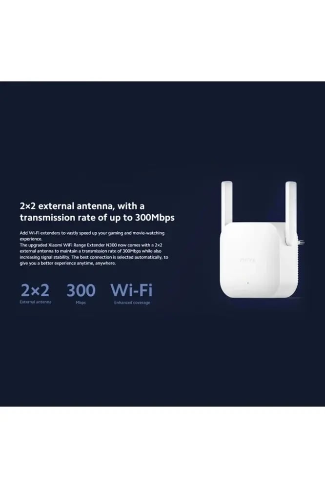 موسع نطاق واي فاي Xiaomi N300 بسرعة 300 ميجابت