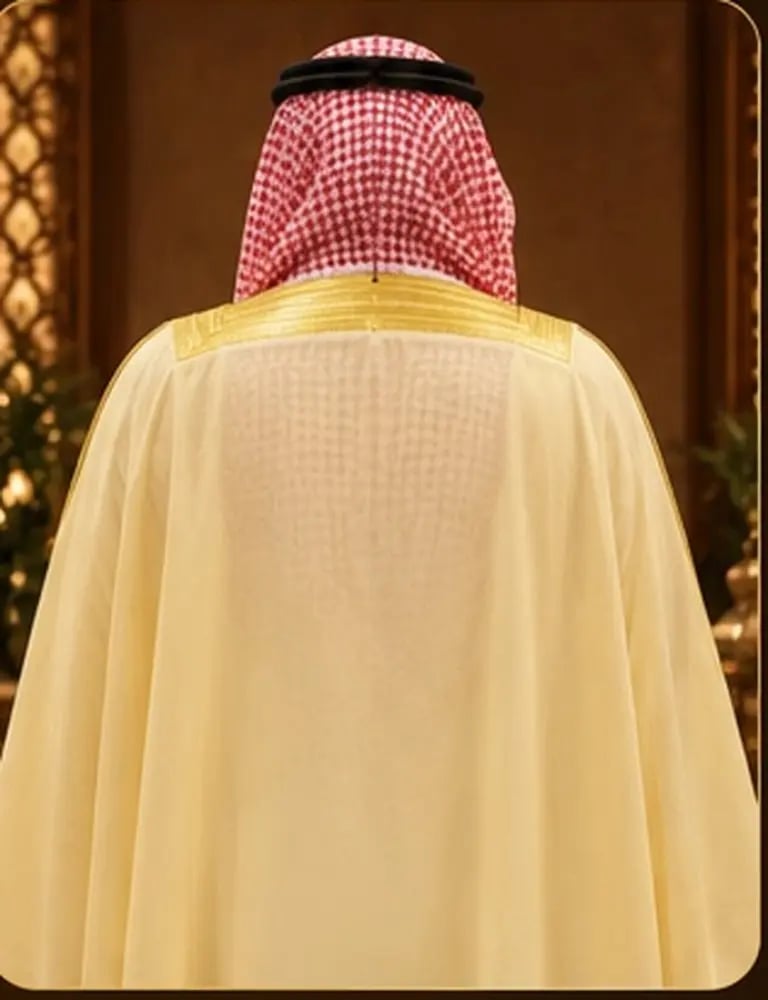 البشت الليموني من الخلف