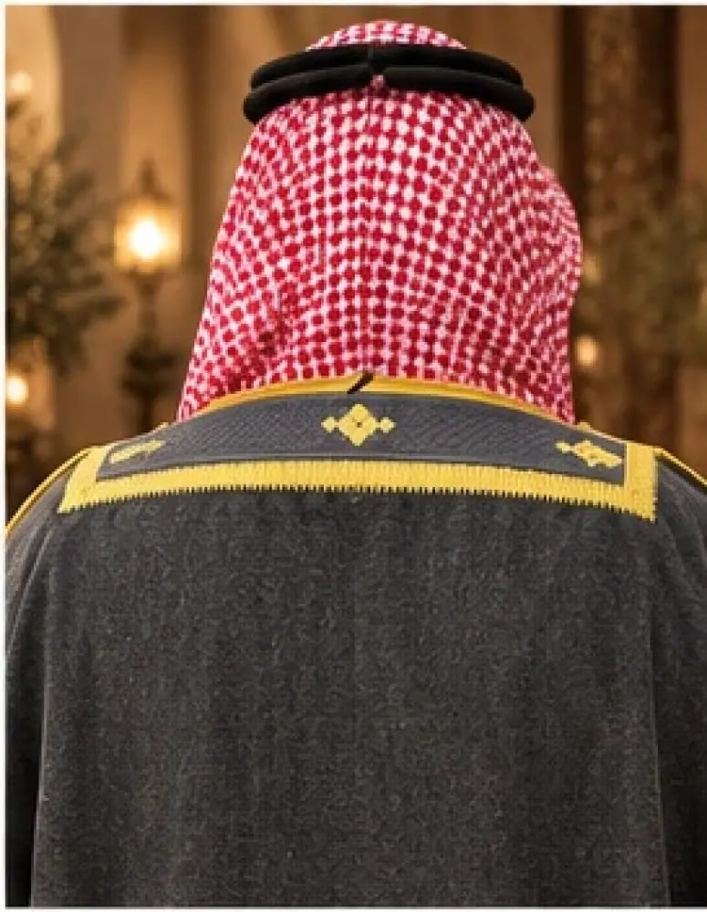 بشت وبر رصاصي غامق - الخلف