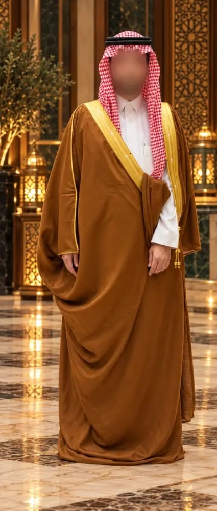 بشت حساوي ربيعي غاطين أشقر غامق
