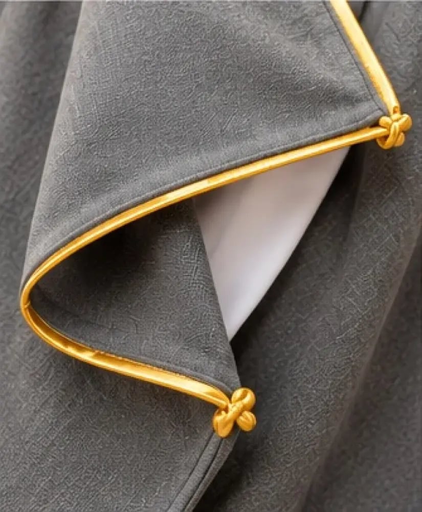 بشت وبر رصاصي فاتح - الحواف