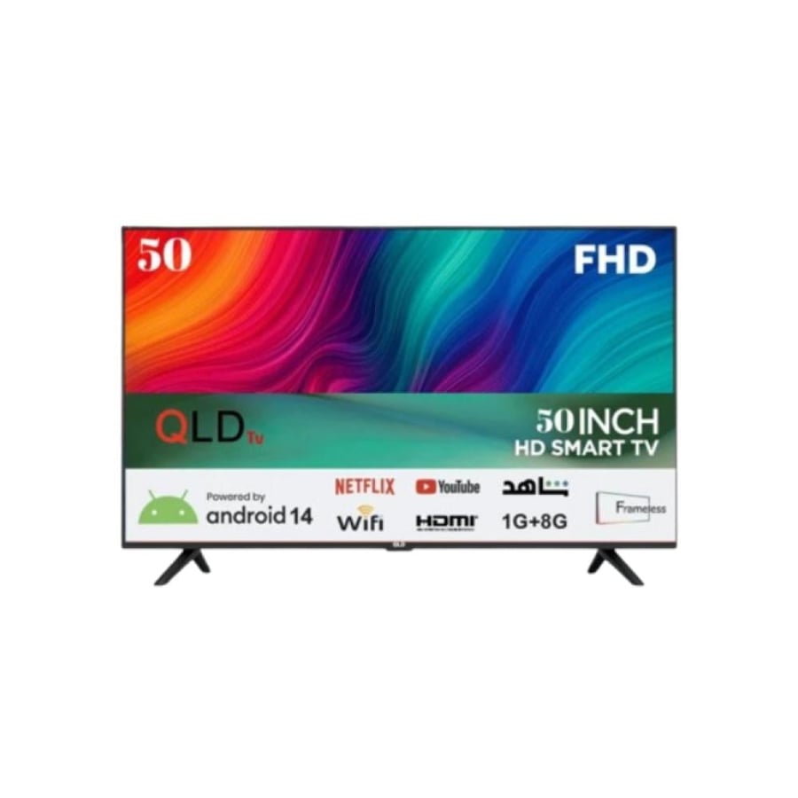 تلفزيون سمارت كيولد 50 بوصه DLED اندرويد 14 FHD