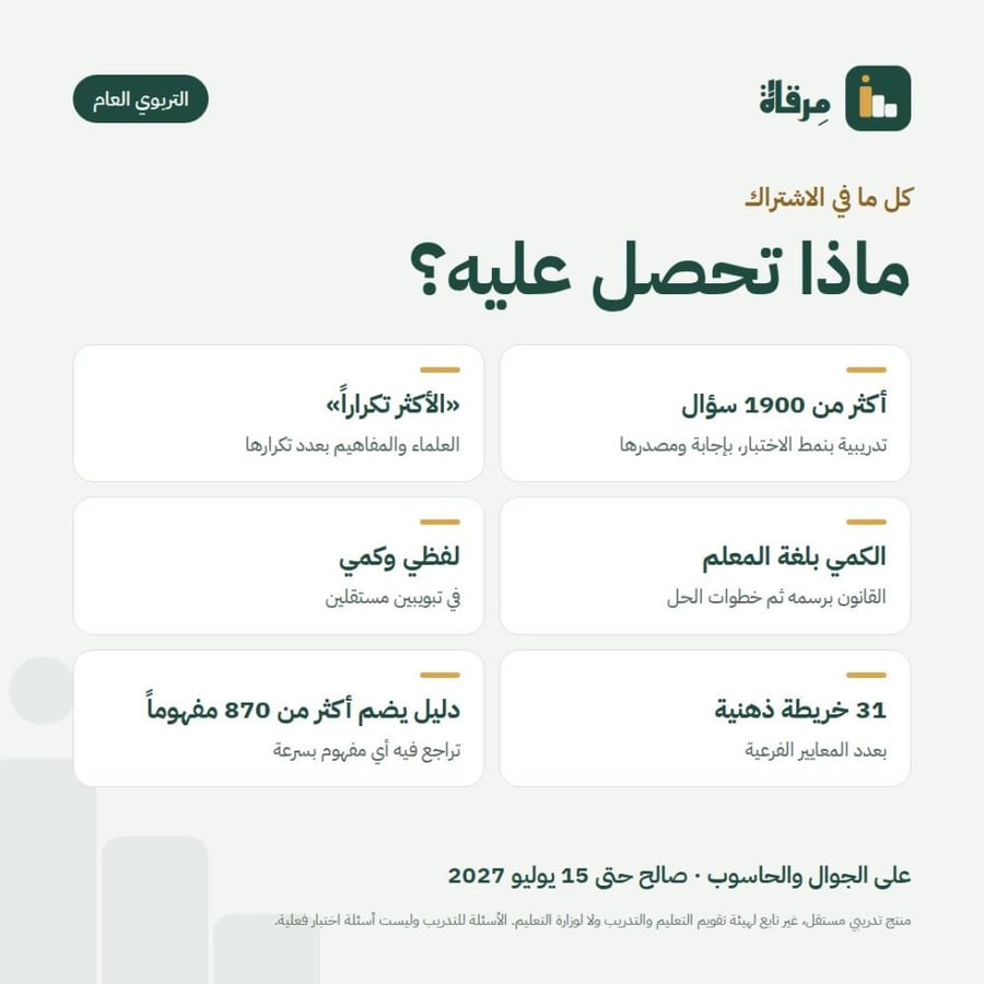 التربوي العام | تدريب الرخصة المهنية